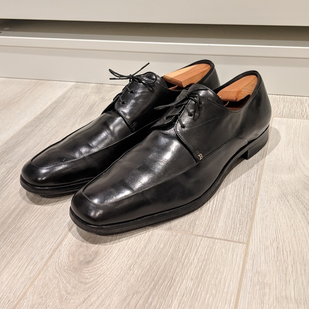 Bally Mens Black Dress Shoes sz US 12 'Dindin' EUC